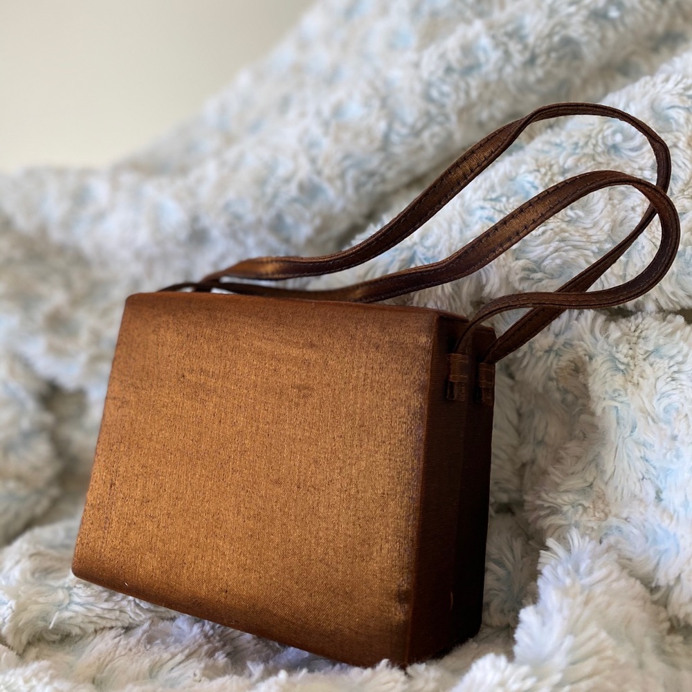 Bronze pouch bag